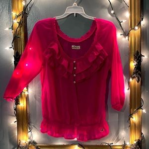 Hollister juniors peplum top M